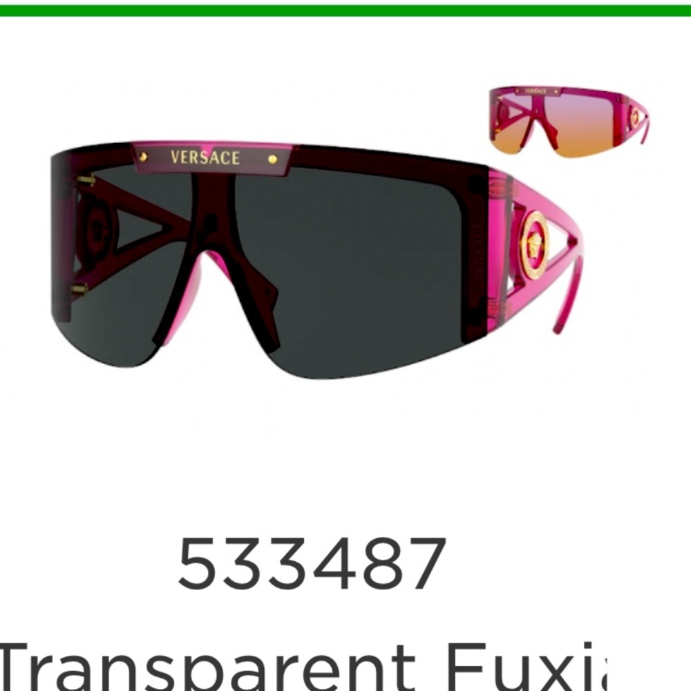 Authentic Versace sunglasses. Medusa Faxia frame with interchangeable lenses.